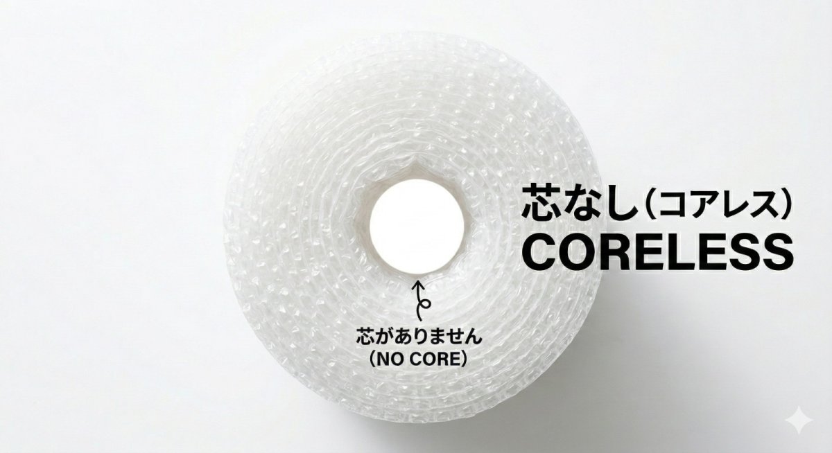 画像2: 【AirKeeper】エアークッション　600mm×42メートル巻き(ロール)　1本　芯なし（コアレス） (2)